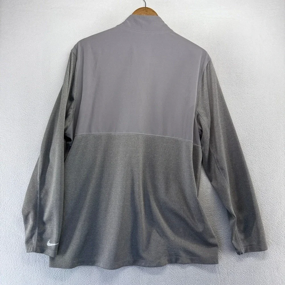 Detroit Lions Quarter Zip Pullover Men's XL Gray Nike Golf Embroidered Dri Fit